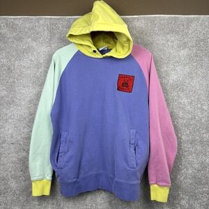 Teddy Fresh Color Block Hoodie Pullover Sweatshirt Mens Size Medium